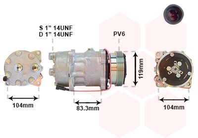 VAN WEZEL kompresorius, oro kondicionierius 0900K176